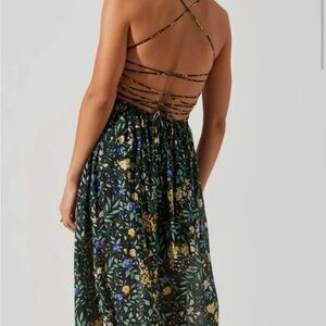 Astr The Lable Floral Back Dress